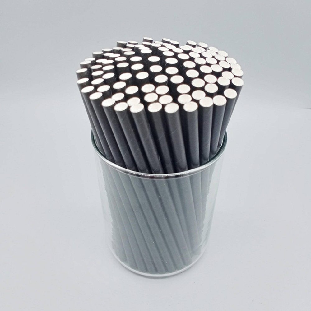 Coffee straw disposable paper straw single independent packaging thickened four layers 100 pcs