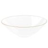 EcoQuality 16 oz Clear Plastic Round Bowls with Gold Rim - Disposable Plastic Soup Bowls, Heavy Duty Plastic Salad Bowls, Dessert Bowl for Baby Showers, Weddings, Birthday Party (30 PACK) view 2