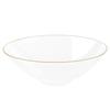 EcoQuality 16 oz Clear Plastic Round Bowls with Gold Rim - Disposable Plastic Soup Bowls, Heavy Duty Plastic Salad Bowls, Dessert Bowl for Baby Showers, Weddings, Birthday Party (240 PACK) view 2
