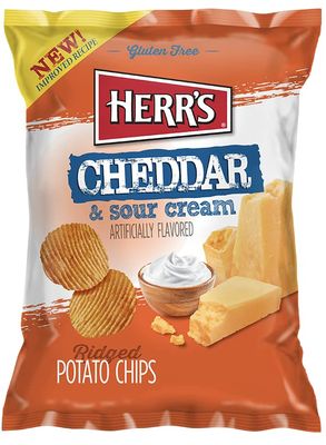 Herr's Potato Chips 2.5 Oz (Herr's - Cheddar and Sour Cream Potato Chips, 2.75 Oz pack of 24)