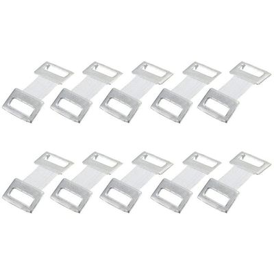 10PC / Bag Replacement Elastic Bandage Stretch Wrap Metal Clips Fastening Clips Hooks White Colors Professional