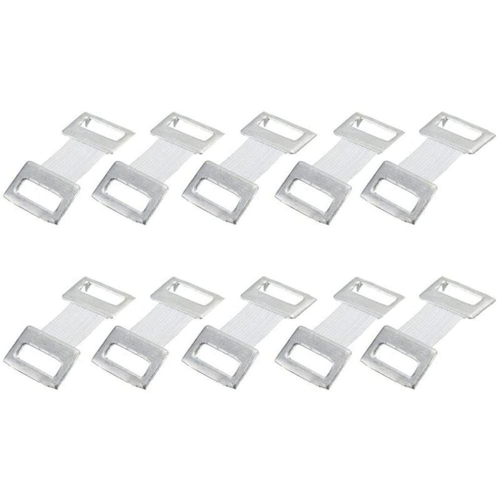 10PC / Bag Replacement Elastic Bandage Stretch Wrap Metal Clips Fastening Clips Hooks White Colors Professional