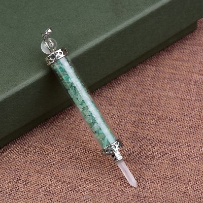 100% Natural Crystal Amethyst Quartz Graveloint Crystal Pendant Necklace Men and Women DIY Gift,Aventurine