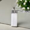 100% Natural Selenite Plaster Pendant Rock Mineral Specimen Stone Add DIY Gifts Souvenir 1PC,Selenite Silver,1pcs view 1