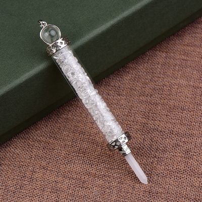 100% Natural Crystal Amethyst Quartz Graveloint Crystal Pendant Necklace Men and Women DIY Gift,Rock Crystal Quartz