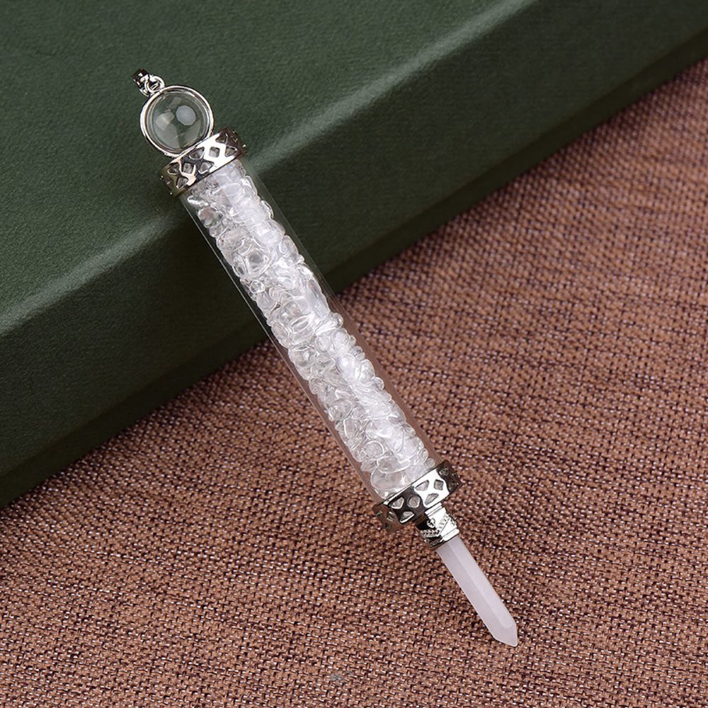 100% Natural Crystal Amethyst Quartz Graveloint Crystal Pendant Necklace Men and Women DIY Gift,Rock Crystal Quartz