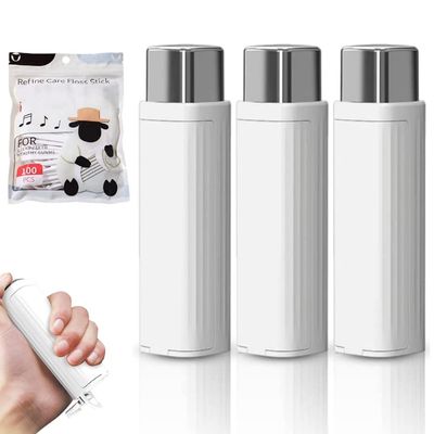 Upgrade Portable Automatic Floss Dispenser - 3 Pcs White, Organizer for Family, Hotel, Travel with 100 Pcs Dental Floss Picks