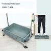 Movable Broom Mop Holder,Commercial Mop Rack, Cleaning Tool Cart,Storage and Organizatio,Umbrella Stand, Mop Drain Rack can put wet mops,with Gray Tray,for Garage, Garden,Schools,Hospitals ( Color : W view 4