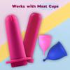 SHORDY Applicator Tool for Menstrual Cups for Easy Insertion with Lube Gel, Reusable Period Cup Applicator Set Copa Menstrual Compact Kit for Women, Easy to Use & Eco Friendly, Works with Most Cups view 4