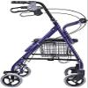 Bsetain Rollator Walker Medical Walker for Seniors and Adults Rollator Walker Transport Rollator with Seat and Wheels Folding Walker 6-Level Handrail Adjustable Height with Two-Way Braking view 3