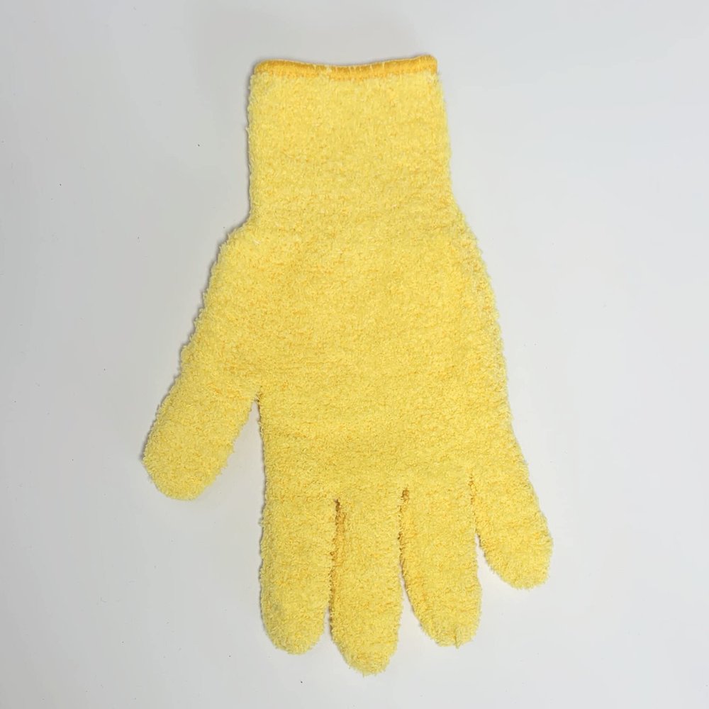 1 Pair of Microfiber Dust Removal Gloves Coral Velvet Half Velvet Gloves Car Wash Cleaning Gloves Warm and Thick To Remove Dust (Color : yellow)