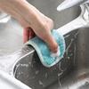 Double Sided Sponge Kitchen Cleaning Towel Kitchenware Brushes Anti Grease Wiping Rags Absorbent Washing Dish Cloth Accessories (Color : Blue) view 1