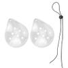 2 Pcs 9-Hole Plastic Eye Patches with 2 Elastic Rope, Breathable and Comfortable, Eye Protection, Suitable for Children, Adults Eye Surgery Covering, Breathable After Surgery Eye Protection view 1