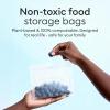 Vove Compostable Snack Bags 50 Ct  PFAS-Free, BPI Certified, Freezer Safe with Airtight Seal for Snacks & School Lunches, Plant-Based view 2
