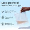 Vove Compostable Snack Bags 50 Ct  PFAS-Free, BPI Certified, Freezer Safe with Airtight Seal for Snacks & School Lunches, Plant-Based view 4