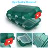 2PCS Small Travel Pill Box, Cute Pill Organizer Case, Travel Portable Medicine Organizer Pill Container for Purse, with 10 Compartments for Different Medicines, by MsfIAIoo view 2