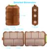 2PCS Small Travel Pill Box, Cute Pill Organizer Case, Travel Portable Medicine Organizer Pill Container for Purse, with 10 Compartments for Different Medicines, by MsfIAIoo view 3