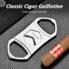 Cigar Cutter 2 Pack, Sharp Double Blade Stainless Steel Cigar Guillotine Scissors 70 Ring Gauge (2 Black) view 2