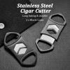 Cigar Cutter 2 Pack, Sharp Double Blade Stainless Steel Cigar Guillotine Scissors 70 Ring Gauge (2 Black) view 3