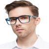 MARE AZZURO Oversized Bifocal Reading Glasses 3.50 Men Blue Light Blocking Readers 1.00 1.25 1.50 1.75 2.00 2.25 2.50 2.75 3.00 3.50 (Blue, 3.5) view 1