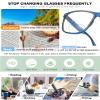 MARE AZZURO Oversized Bifocal Reading Glasses 3.50 Men Blue Light Blocking Readers 1.00 1.25 1.50 1.75 2.00 2.25 2.50 2.75 3.00 3.50 (Blue, 3.5) view 3