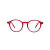 Muunel Blue Light Blocking Glasses, Essilor Lenses, Luca UVAllBlue, Men, Round Shape, Red Frame, +1.00 Strength view 1
