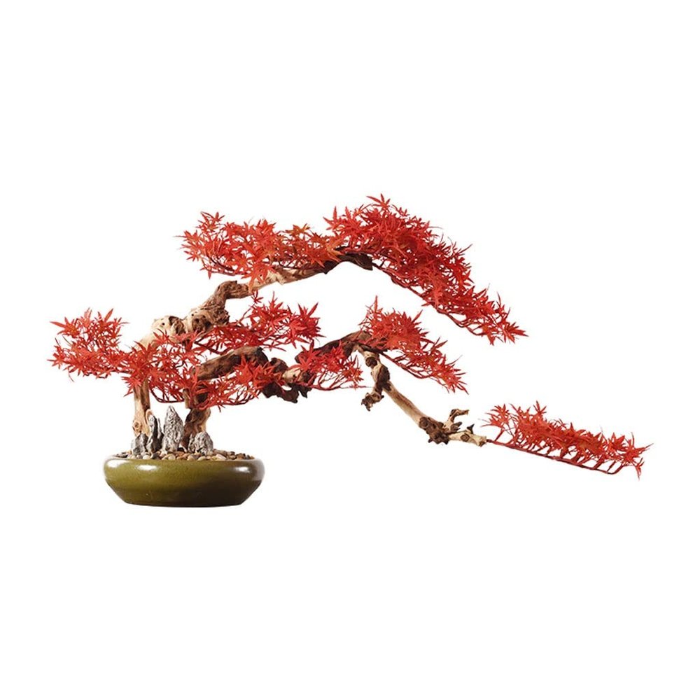 Artificial Plants Simulation Plant Art Bonsai Modern New Chinese Style Zen Simulation Red Bonsai Living Room Porch Cabinet Ornaments Articifical Plants Indoor
