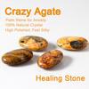 1PC Crazy Agate Natural Oval Worry Stone 2.4", STINO Real Crystal Palm Stone for Anxitey, Pocket Healing Crystal Gemstones (Crazy Agate) view 3