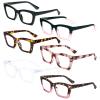 REAVEE 6 Pack Oprah Style Reading Glasses for Women Men Blue Light Blocking, Cute Square Computer Readers with Spring Hinge 2.25 view 2
