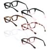 REAVEE 6 Pack Oprah Style Reading Glasses for Women Men Blue Light Blocking, Cute Square Computer Readers with Spring Hinge 2.25 view 3