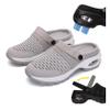 Air Cushion Orthopedic Slip on Shoes, 2023 New Air Cushion Slip-on Walking Shoes Orthopedic Diabetic Walking Shoes for Women Wide Width, Arch Support Orthopedic Stretch Sandals Slippers (Grey,10.5) view 1