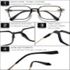 VEVESMUNDO Reading Glasses Blue Light Blocking Square Frame Large Square Frame Readers view 4