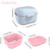 BVN Denture Bath Denture Case: Denture Cup for Soaking Dentures, Retainer Cleaner Case with Mirror, Mouth Guard Case, Aligner Case, Retainer Holder, Night Guard Case, False Teeth Container White view 2