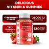 Vitamatic Sugar Free Vitamin A 25000 IU Gummies (Retinyl Palmitate) - Natural Strawberry Flavor - 120 Pectin Based Gummies (1 Bottle) view 4