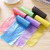 100pc Trash Bags Garbage Bag Storage Kitchen Garbage Box 15pcs/roll Household Disposable PE Drawstring Handles (Color : green, Size : 45x50cm) view 3