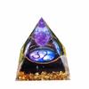 12 Zodiac Leo Orgone Crystal Pyramid, Amethyst Crystal Ball for Libra Zodiac, Meditation Pyramids- Positive Energy Generator for Healing (#E-Leo) view 1