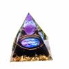 12 Zodiac Leo Orgone Crystal Pyramid, Amethyst Crystal Ball for Libra Zodiac, Meditation Pyramids- Positive Energy Generator for Healing (#K-Aquarius) view 1