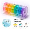 7-Day Pill Organizer with Two Compartments Per Day, Ideal for Pills/Vitamins/Fish Oil/Supplements Storage, BPA-Free and Easy to Clean (Clear) view 4
