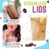 FROZIP 50 Pack 16oz Plastic Coffee Cups with Sip Lids - Clear Plastic Cups with Lids for Smoothies, Iced Coffee & Restaurant Supplies view 4