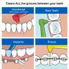 TePe Interdental Brush Angle, Angled Dental Brush for Teeth Cleaning, Pack of 25, 0.8 mm, Large Gaps, Green, Size 5 view 3