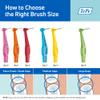 TePe Interdental Brush Angle, Angled Dental Brush for Teeth Cleaning, Pack of 25, 0.8 mm, Large Gaps, Green, Size 5 view 4
