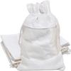 48-Pack Medium Linen Burlap & Organza Gift Bags w. Drawstrings (5x7 in, White) - Party Favors, Presents, Samples & Treats Mesh Pouch by The Display Guys view 1