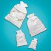 48-Pack Medium Linen Burlap & Organza Gift Bags w. Drawstrings (5x7 in, White) - Party Favors, Presents, Samples & Treats Mesh Pouch by The Display Guys view 4