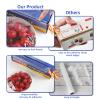 KAMMAK Plastic Food Wrap with Slide Cutter Kitchen Cling Wrap 12 inch Professional BPA Free Polyethylene Materials Quick Cut 750 Ft Food Service Cling Film Wrap for Restaurant view 2