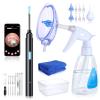 2 in 1 Ear Wax Removal Tool kit,Ear Cleaner Kit,Ear Flushing Kit for Adults Dog Cat Ear Cleaning Kit,Ear Irrigation Kit Ear Cleaner with Camera view 1