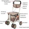 Bsetain Rollator Walker, 4 Wheel Medical Rolling Walker 300lb Capacity Stand Up Walking Aid, Walker Mobility, Upright Posture Rolling Walker with Seat (Color : 2) view 3