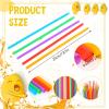 Eaasty 1000 Pcs Colorful Disposable Drinking Plastic Straws Bulk, 0.24'' Diameter and 7.87" Long Plastic Long Disposable Drinking Straws (Multicolor) view 3