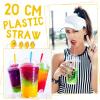 Eaasty 1000 Pcs Colorful Disposable Drinking Plastic Straws Bulk, 0.24'' Diameter and 7.87" Long Plastic Long Disposable Drinking Straws (Multicolor) view 4