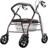 Bsetain Rollator Walker, 4 Wheel Medical Rolling Walker Folding Lightweight Folding Four Wheel Rollator Walker with Padded Seat, Ergonomic Handles and Carrying Bag view 1