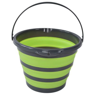 10L Collapsible Bucket, Household Foldable Mop Buckets with Handle, Plastic Portable Round Tub for House Cleaning, Space Saving Outdoor Waterpot for Garden, Camping, Fishing